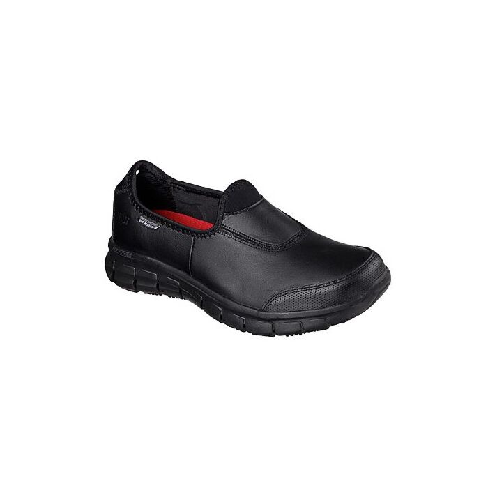 Chaussures avec doublure Skechers slippers en cuir, noir