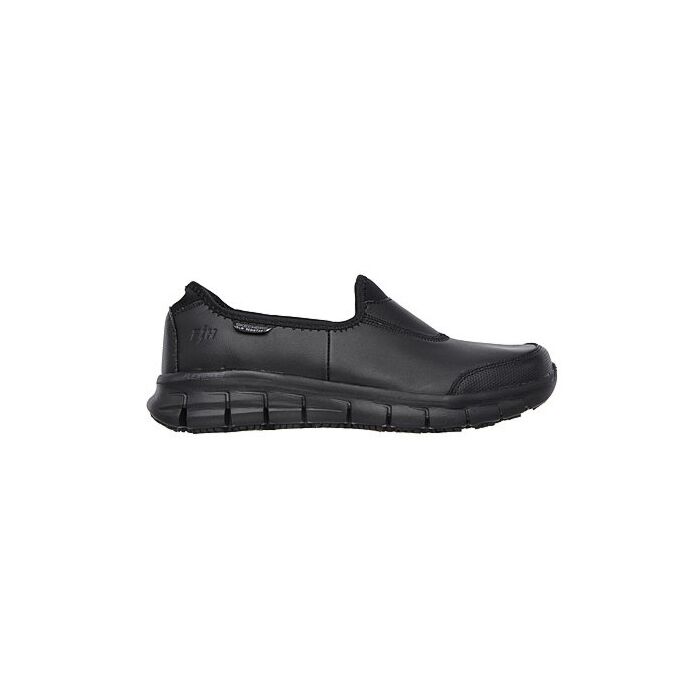 Chaussures avec doublure Skechers slippers en cuir, noir