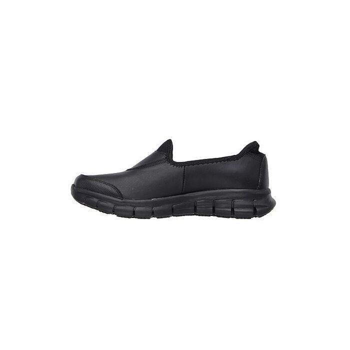 Chaussures avec doublure Skechers slippers en cuir, noir
