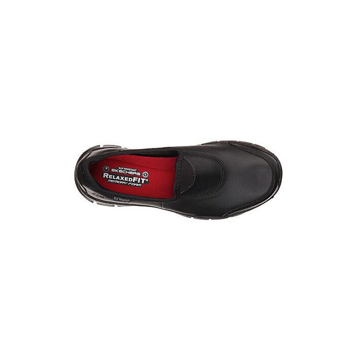 Chaussures avec doublure Skechers slippers en cuir, noir