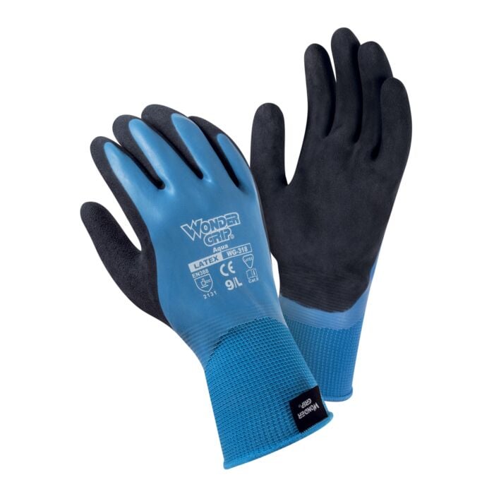 Wondergrip wasserdichter Schaumlatex-Handschuh blau