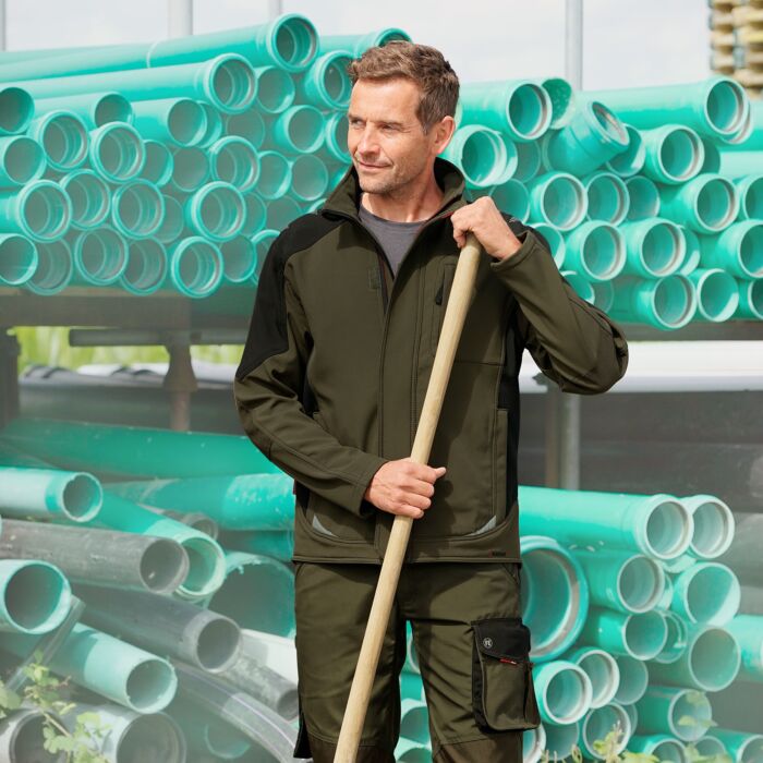 Veste de travail softshell Engel avec dos coupé plus long