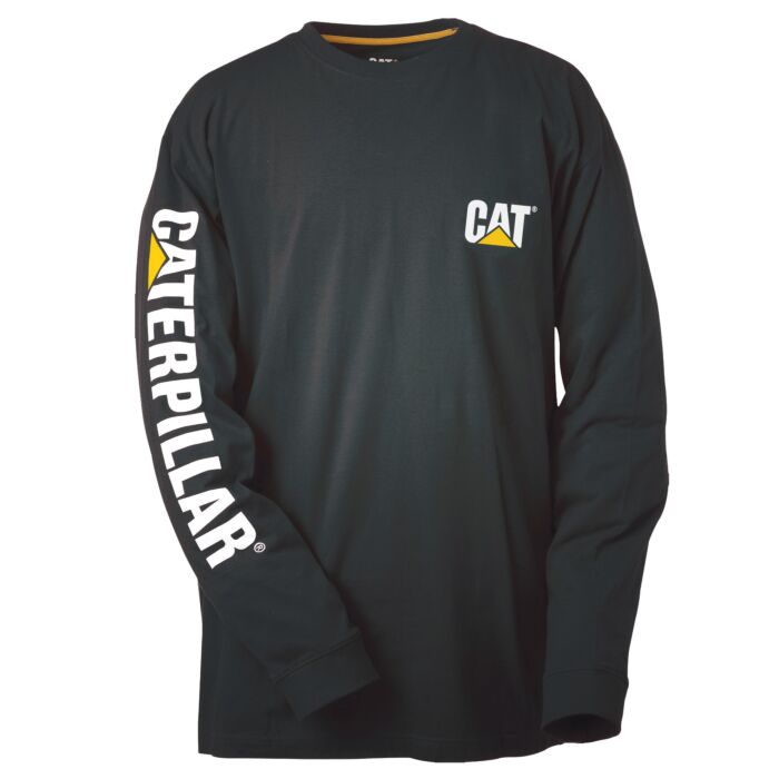 CAT Langarmshirt Trademark Banner aus 100% Baumwolle
