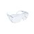 Für Brillenträger. Polycarbonat, transparent, gute Passform. Kratzfest, beschlagfrei. Augenbrauen- und seitlicher Schutz.. 27g. EN 166-zertifiziert